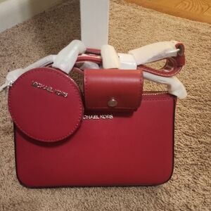 Michael Kors Cherry Rasberry Crossbody Bag